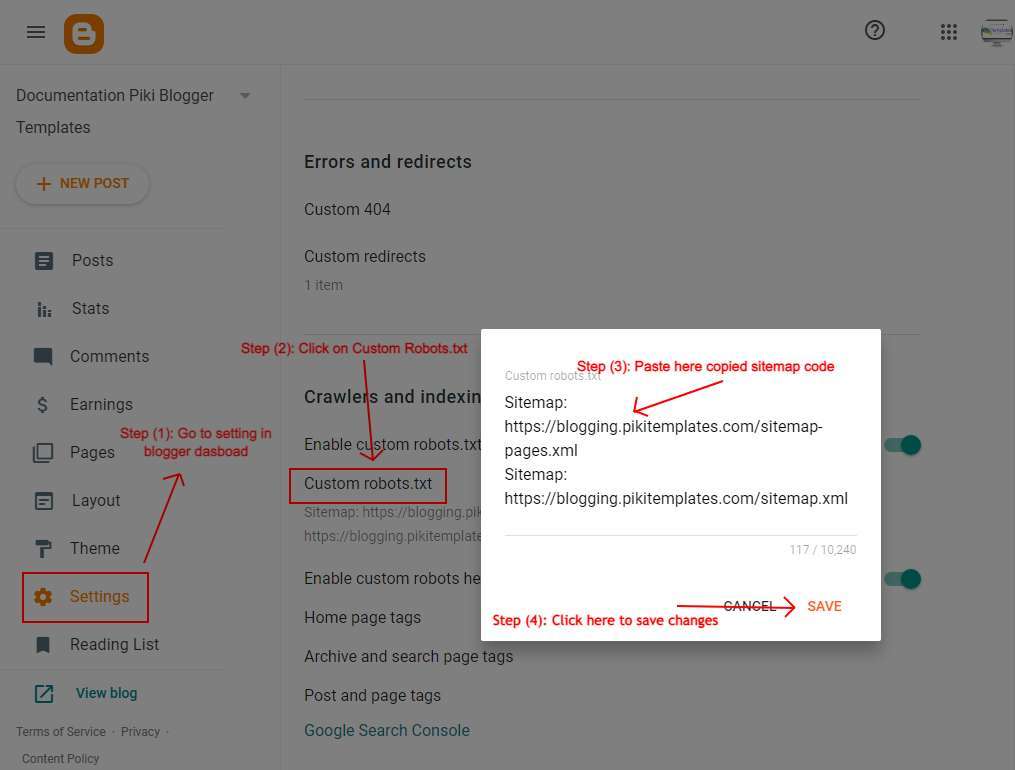 Blogger Sitemap Blogger Sitemap Generator