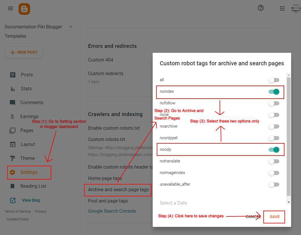 Enable Custom Robots.txt Blogger Enable Custom Robots.txt